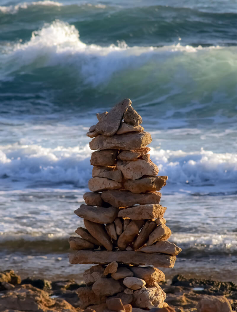 Hav och stenformation